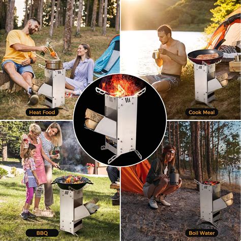 Buy FBSPORT Camping Rocket Stove, Portable Wood Burning Camp Stove 304 ...