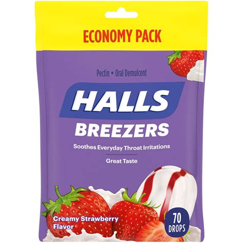 HALLS Breezers Creamy Strawberry Cough Treatment - 70 Drops for sale ...