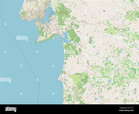 Setubal, district of Portugal. Open Street Map Stock Photo - Alamy