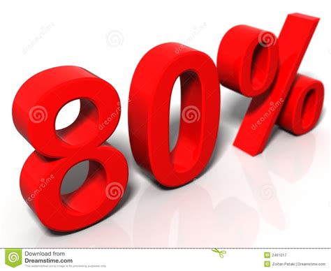 80 percent stock illustration. Illustration of revenue - 2461017