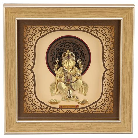 Pk & Pk Jewellers 24 KT Gold Wall Art Decoration Item Lord Ganesh Ji ...