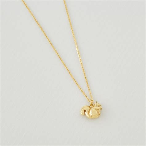 Teeny Tiny Squirrel Necklace | Alex Monroe Fine Jewellery