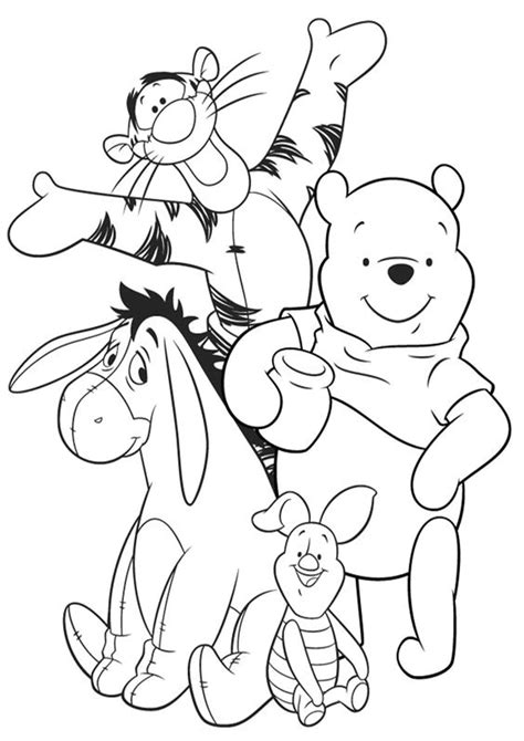 Free & Easy To Print Winnie the Pooh Coloring Pages | Cartoon coloring ...