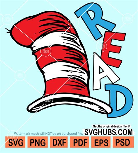 Dr Seuss Cat In The Hat SVG Digital File, Red Hat Svg | atelier-yuwa ...