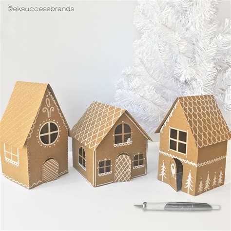 Tiny cardboard gingerbread houses – Artofit
