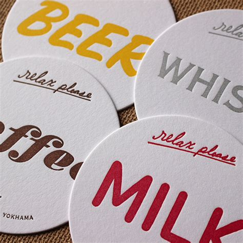 活版印刷コースター 4種セット | BAY LETTERPRESS ONLINE STORE