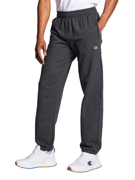 Champion Men's and Big Men's Powerblend Fleece Relaxed Bottom Pants, up ...