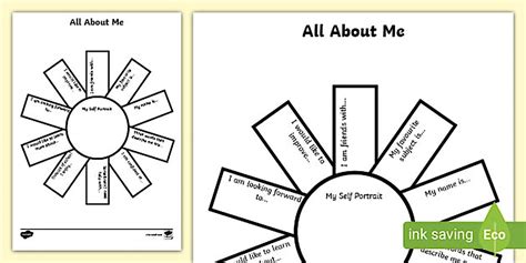 All About Me Sunshine Writing Template - Primary Resources