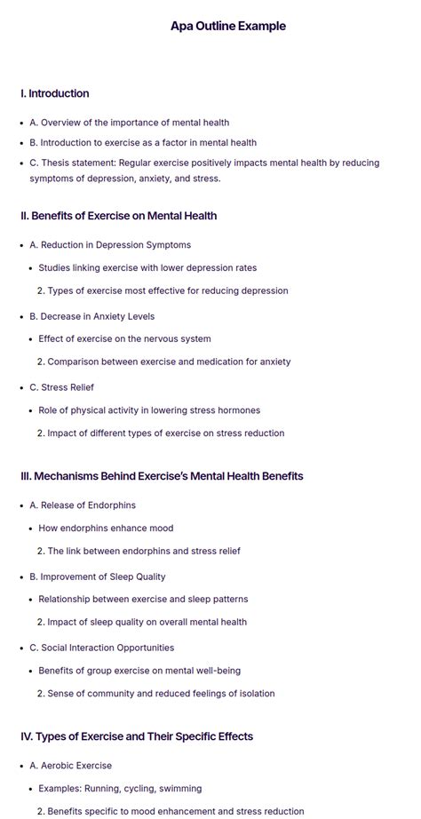 Image result for APA Outline Example