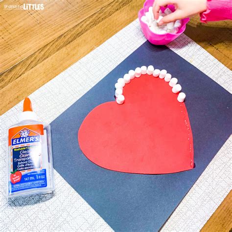 Cute And Easy Valentine Day Craft Heart Shaped Pom Pom Bookmark Craft