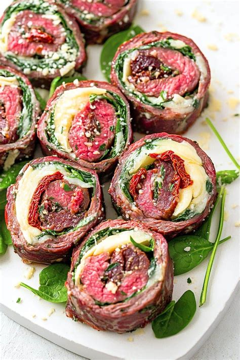 Easy Flank Steak Pinwheels | Recipe | Steak pinwheels, Roast beef ...