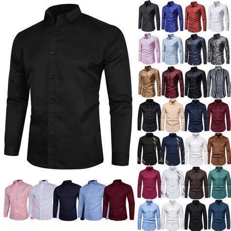 DDAPJ pyju Men's Big & Tall Dress Shirts, Regular Fit, Long Sleeve ...
