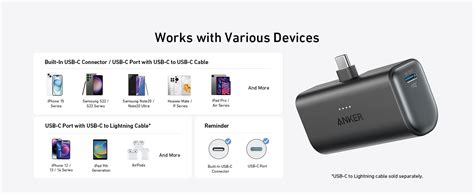Anker iPhone 15 Portable Charger, Nano Power Bank with Built-in USB C ...