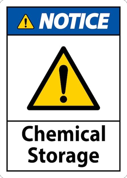 Notice chemical storage symbol sign on white background | Premium Vector