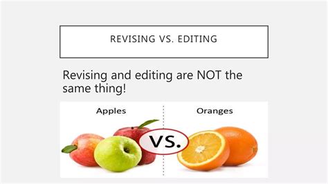 Image result for Revising vs Editing