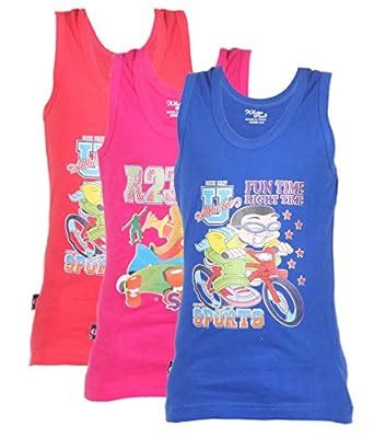 White Moon Printed Vests - Pack of 3 Multicolour : Amazon.in: Fashion