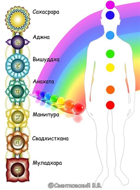 Цвета чакр человека: значения, расположение, названия