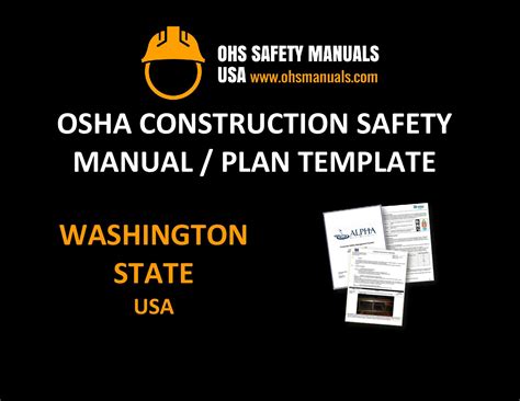 Washington OSHA Construction Safety Plan Policy Manual