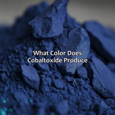 What Color Does Cobalt-Oxide Produce? - colorscombo.com