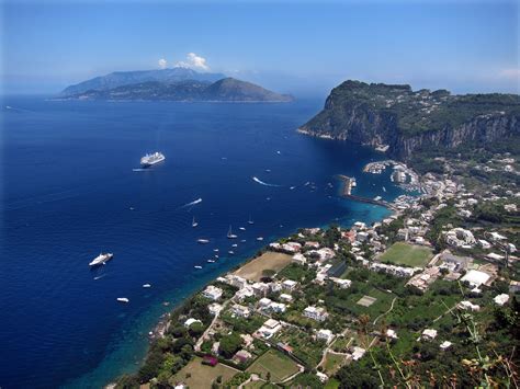 Anacapri view of Isle of Capri, Italy