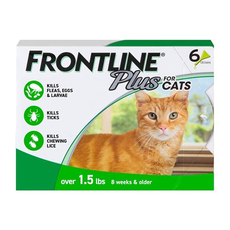 Merial Frontline Plus Flea And Tick Control For Cats And Kittens - 6 ...