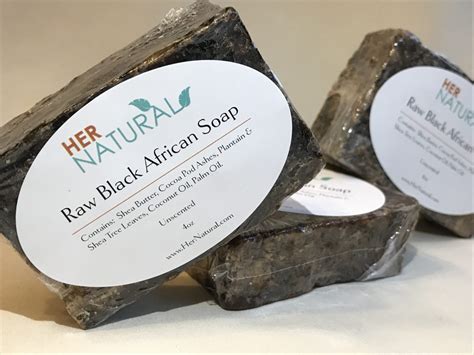 Raw African Black Soap - Her Natural