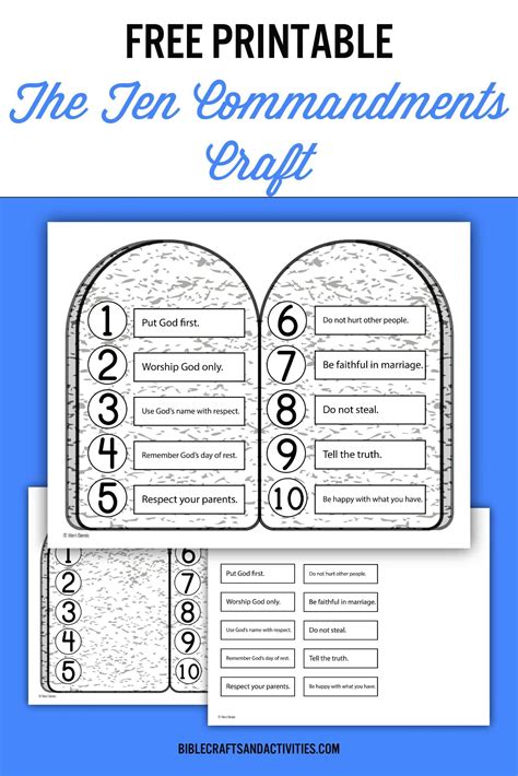 Free printable ten commandments craft – Artofit