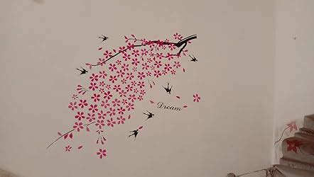 Decals Design 'Flower Branch with Birds' Wall Sticker (PVC Vinyl, 50 cm ...