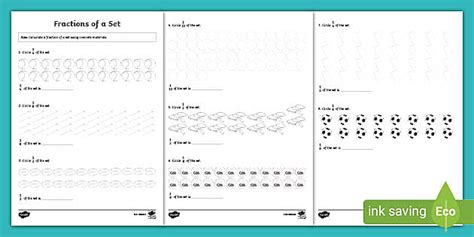 Find a Fraction of a Set Worksheet