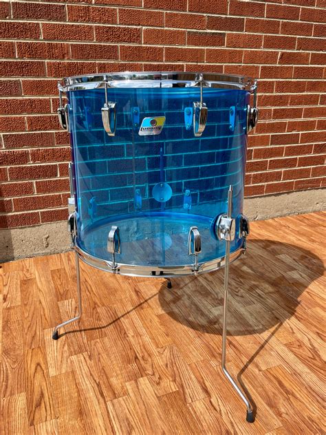 1970s Ludwig Vistalite 16x18 Floor Tom Drum Blue – Drugan's Drums & Guitars