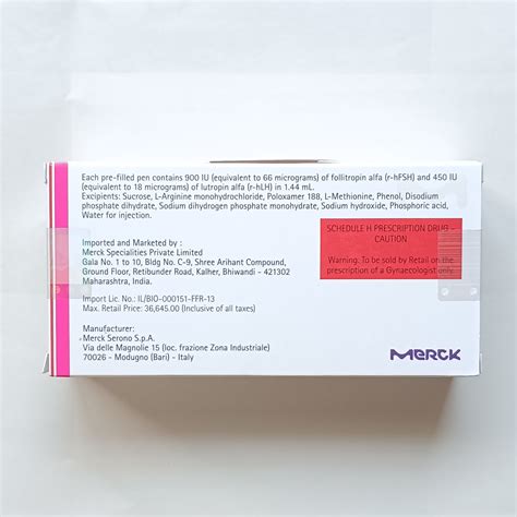 Pergoveris 900IU Injection | Uses , Side Effects, Price