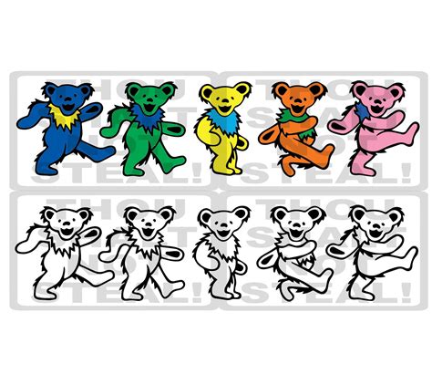 Grateful Dead Bears Coloring Pages [2025]