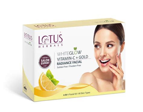 Lotus Herbal WhiteGlow Vitamin C + Gold Radiance Facial Kit (4 in 1 ...