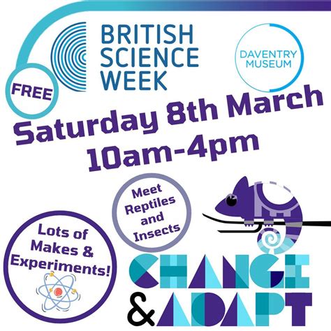 British Science Week Event: Change & Adapt - Saturday 8th March 2025, 3 ...