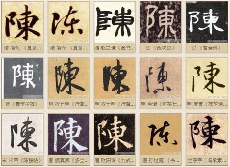 「陳」 姓的由來和漢字書法演變「書品百家姓」 - 每日頭條