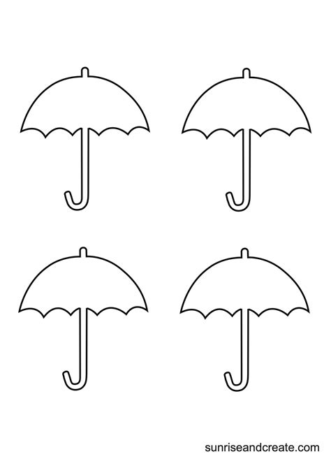 Free Printable Umbrella Templates (Different Designs & Sizes)