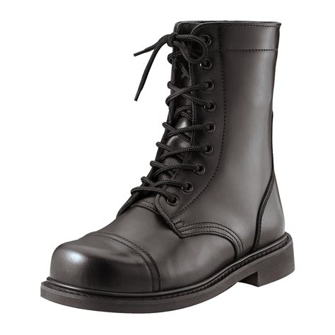 Black Military Style Steel Toe Combat or Jump Boots - Walmart.com