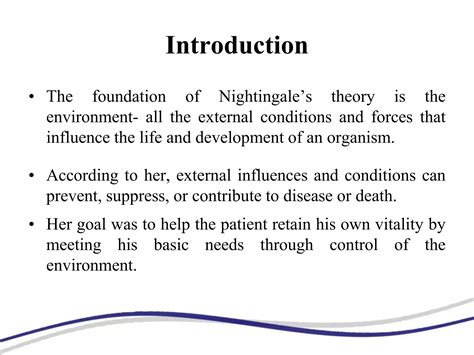 Florence nightingale’s environment theory | PPTX