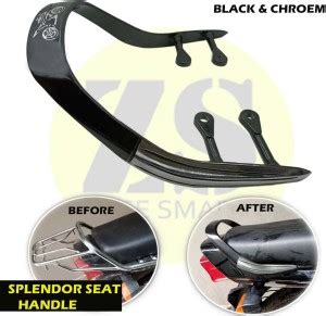 Znee Smart Bike Rear Seat Handle Backrest Heavy Metal Body Black ...