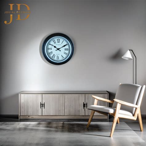 Black & White Solid Round Analogue Wall Clock – Jovial Decoure