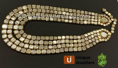18K Kunda Meena Jewellery Setted With Diamond & Colour Stones