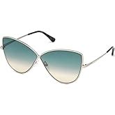 Buy Tom Ford FT0569 28T Shiny Rose Gold Elisa Cats Eyes Sunglasses Lens ...