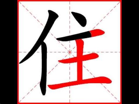 【一笔一划写中文】怎样写住 [ zhù ] 字，住字怎么写，How to write chinese - YouTube