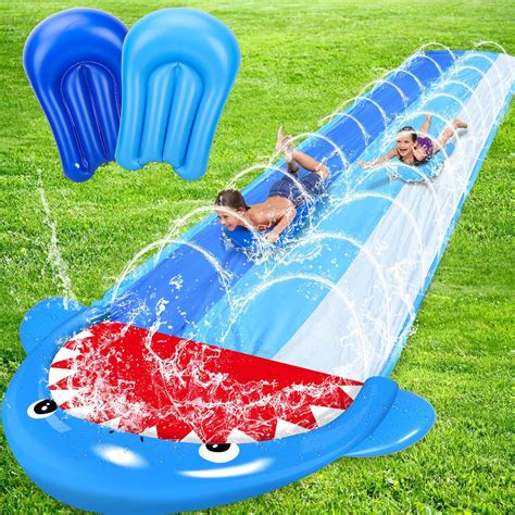 Amazon.com: TOY Life Giant Shark Water Slides for Kids Waterslide ...
