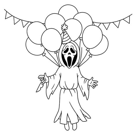 Ghostface coloring pages - ColoringLib