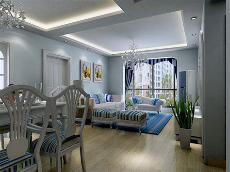 80平米两居室7万元地中海风格整体装修-房天下装修效果图