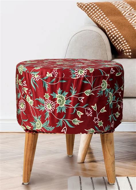 Get Printed Stool For Living Room Foam Cushioned Foot Resting Stool ...