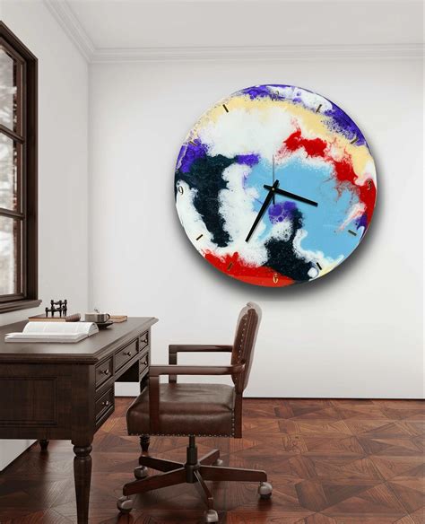 Abstract Art in Motion: Epoxy Resin Wall Clock by Ritesh – ResinandRitesh