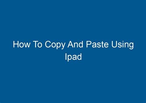Image result for How to Copy and Paste Using the iPad