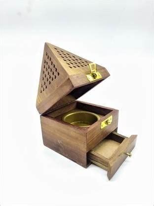 CraftKemp Wooden Pyramid Shape Dhoop Batti, Cone burner stand Wooden ...